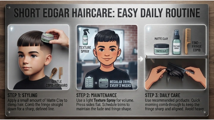 Short Edgar Haircut Care, Styling & Maintenance