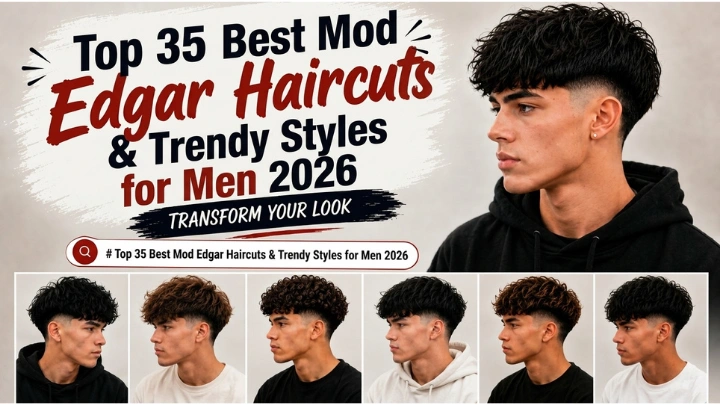 Top 35 Best Mod Edgar Haircuts & Trendy Styles for Men 2026